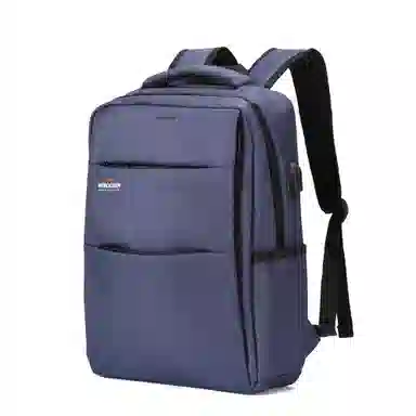 真维斯 潮流时尚商务风机能感百搭高颜值大容量多功能耐磨防泼水出差通勤 织物 双肩包书包背包旅行包 常规 男款 黑色/宝蓝