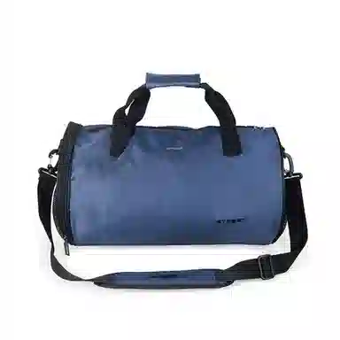 真维斯 大容量百搭高颜值学生便携短途出差旅游瑜伽训练游泳外出运动 织物 斜挎包单肩手提包背包健身包 大号 男女同款 蓝色