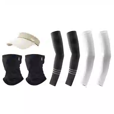 匹克 冰丝凉感袖套防紫外线护手臂开车骑行 面罩空顶帽 锦纶 防晒袖 男女同款情侣款