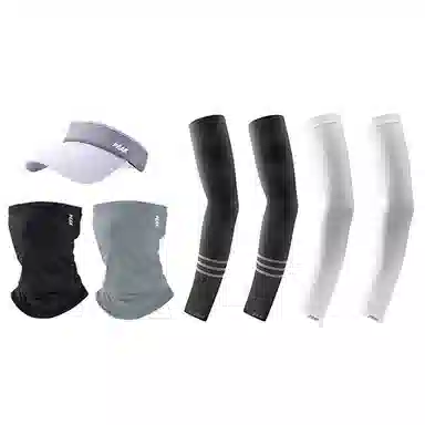 匹克 冰丝凉感袖套防紫外线护手臂开车骑行 面罩空顶帽 锦纶 防晒袖 男女同款情侣款