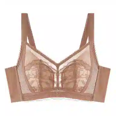 千奈美 大胸显小舒适无钢圈上托防下垂文胸 女款