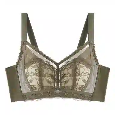 千奈美 大胸显小舒适无钢圈上托防下垂文胸 女款