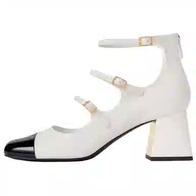 CHARLESKEITH ck PU 6.2cm WhiteBlack Patent