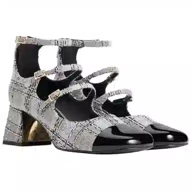 CHARLESKEITH ck PU 6.2cm WhiteBlack Patent