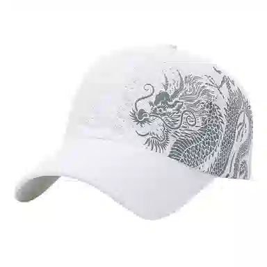 尚先生 帽子中国风印龙棒球帽户外网眼遮阳防晒帽 速干面料 鸭舌帽 男女同款情侣款
