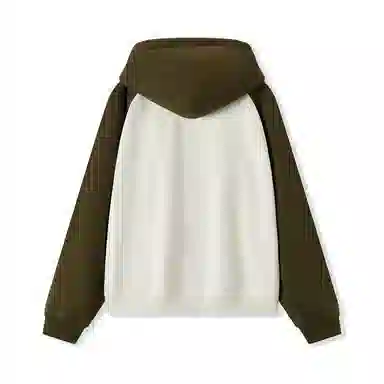 森马 美式复古撞色宽松连帽长袖卫衣 男女同款
