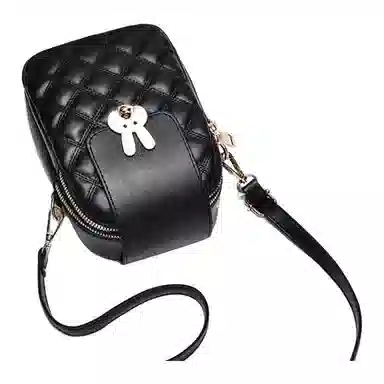 三只小鸭 手机包包菱格小众高级感包斜挎包女包 涤纶 单肩包 常规 女款