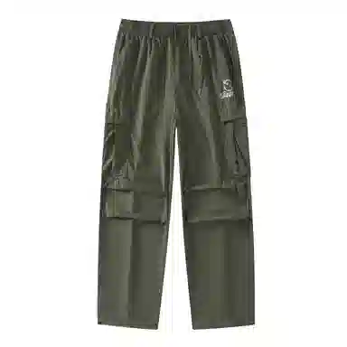 三体 文明系列 简约宽松百搭美式复古堆积阔腿休闲基础纯色直筒复古高街潮牌时尚舒适薄款透气日系户外机能风工装裤 男女同款