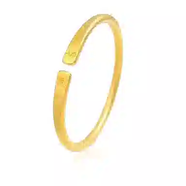 周帝王 平安喜乐镯子新中式国潮风素圈小众轻奢高级感旗袍汉服 合金 手镯 男女同款情侣款