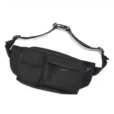 真维斯 潮酷休闲城市工装机能风高颜值学生百搭多口袋通勤逛街 织物 胸包腰包背包斜挎包 常规 男款 黑色