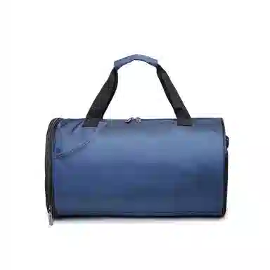 真维斯 大容量百搭高颜值学生便携短途出差旅游瑜伽训练游泳外出运动 织物 斜挎包单肩手提包背包健身包 大号 男女同款 蓝色