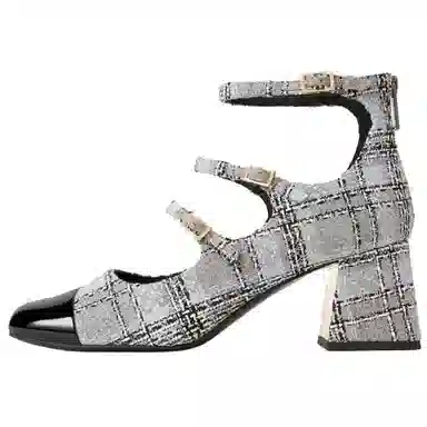 CHARLESKEITH ck PU 6.2cm WhiteBlack Patent