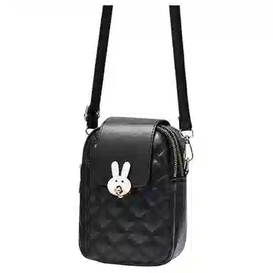 三只小鸭 手机包包菱格小众高级感包斜挎包女包 涤纶 单肩包 常规 女款