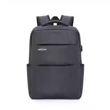 真维斯 潮流时尚商务风机能感百搭高颜值大容量多功能耐磨防泼水出差通勤 织物 双肩包书包背包旅行包 常规 男款 黑色/宝蓝