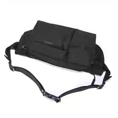 真维斯 潮酷休闲城市工装机能风高颜值学生百搭多口袋通勤逛街 织物 胸包腰包背包斜挎包 常规 男款 黑色