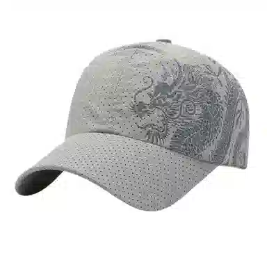 尚先生 帽子中国风印龙棒球帽户外网眼遮阳防晒帽 速干面料 鸭舌帽 男女同款情侣款