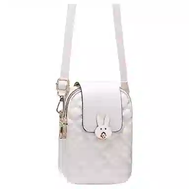 三只小鸭 手机包包菱格小众高级感包斜挎包女包 涤纶 单肩包 常规 女款