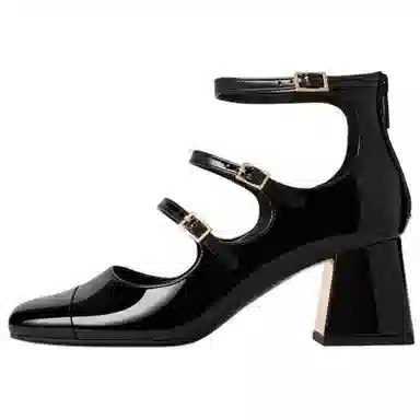 CHARLESKEITH ck PU 6.2cm WhiteBlack Patent
