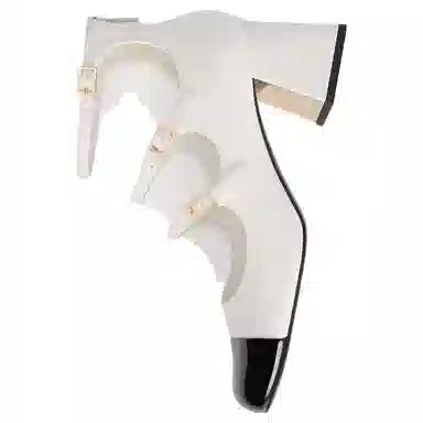 CHARLESKEITH ck PU 6.2cm WhiteBlack Patent