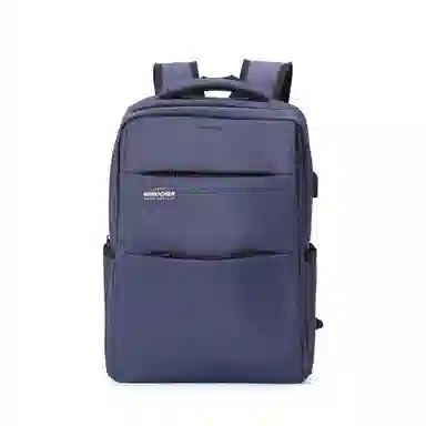 真维斯 潮流时尚商务风机能感百搭高颜值大容量多功能耐磨防泼水出差通勤 织物 双肩包书包背包旅行包 常规 男款 黑色/宝蓝