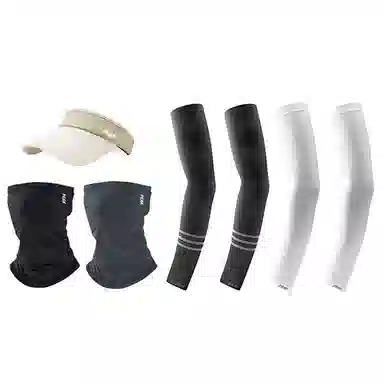 匹克 冰丝凉感袖套防紫外线护手臂开车骑行 面罩空顶帽 锦纶 防晒袖 男女同款情侣款