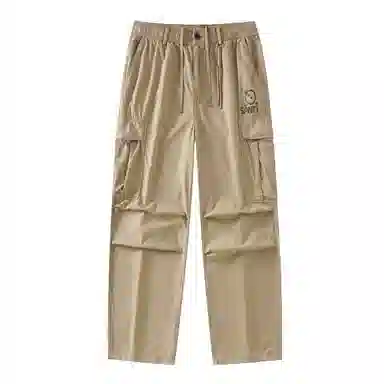 三体 文明系列 简约宽松百搭美式复古堆积阔腿休闲基础纯色直筒复古高街潮牌时尚舒适薄款透气日系户外机能风工装裤 男女同款