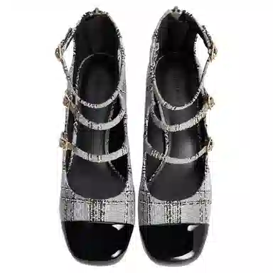 CHARLESKEITH ck PU 6.2cm WhiteBlack Patent