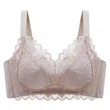 莫代尔 聚拢无钢圈蕾丝上托防下垂收副乳文胸 女款