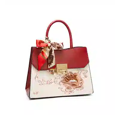 Vineo Peony Embroidery Handbag