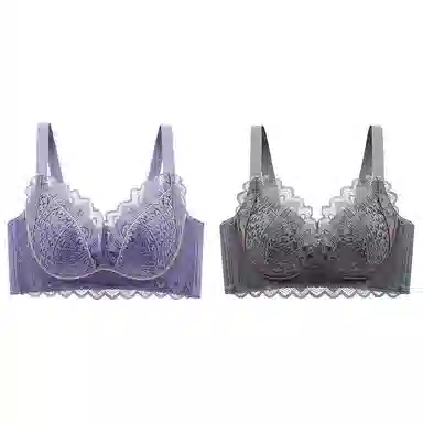 莫代尔 聚拢无钢圈蕾丝上托防下垂收副乳文胸 女款