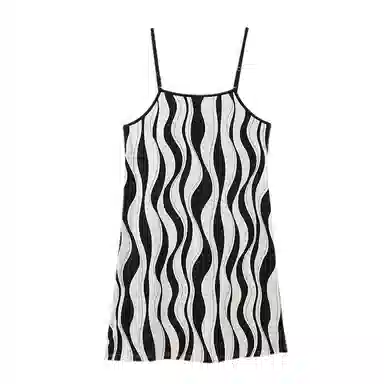 莫代尔 简约细腻丝滑亲肤舒适柔软透气吸湿带胸垫防凸点耐磨休闲可外穿无袖吊带睡裙 女款 白色