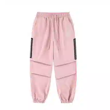 三体 文明系列 简约字母刺绣百搭基础宽松抽绳束脚复古美式高街潮牌时尚学生多巴胺无性别穿搭户外工装机能风休闲裤 男女同款