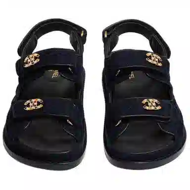 Chanel Sandals Navy