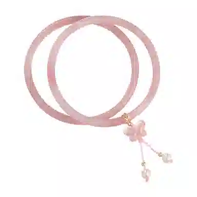 周百福 白月光 一步一响叮当镯 新中式清冷感高级复古流苏粉紫古风优雅民族风叠戴汉服旗袍 琉璃 玉石手镯 女款