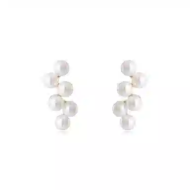 韵系 轻奢简约葡萄串 仿珍珠 耳钉 女款