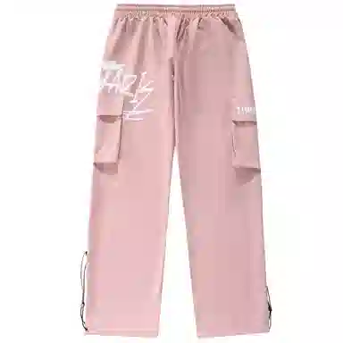 三体 文明水滴系列 简约趣味涂鸦印花宽松百搭抽绳垂感直筒基础款可调节脚口美式复古高街潮牌时尚舒适学生多巴胺休闲裤 男女同款