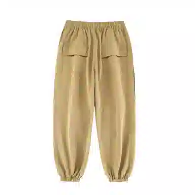 三体 文明系列 简约字母刺绣百搭基础宽松抽绳束脚复古美式高街潮牌时尚学生多巴胺无性别穿搭户外工装机能风休闲裤 男女同款