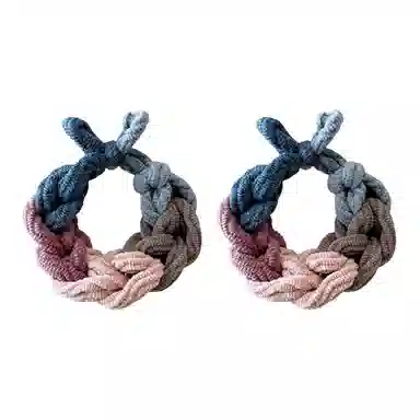 水中玉 韩式丸子头盘发头绳高弹力彩色高端编织发绳皮筋头饰 发圈 女款