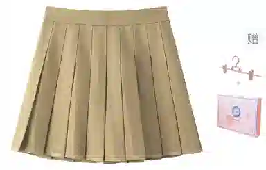 东鲸岁时记 学姐感文艺风纯色高腰修身辣妹风短款简约百褶裙舒适休闲短裙  春秋季 女款 礼盒装 灰色