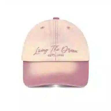 山一丸 渐变色字母刺绣宽帽檐加大加深软顶大头围显脸小 棉 鸭舌帽 男女同款情侣款