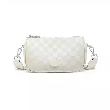 红蜻蜓 小众百搭时尚通勤实用简约学生上课 牛皮 斜挎包 常规 女款 米白