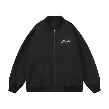 三体 水滴系列 美式复古简约基础款休闲宽松棒球领宽松开衫飞行员服户外工装机能风学生多巴胺日常通勤防风夹克外套 男女同款