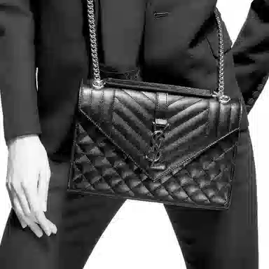 YSL Envelope Bag Black
