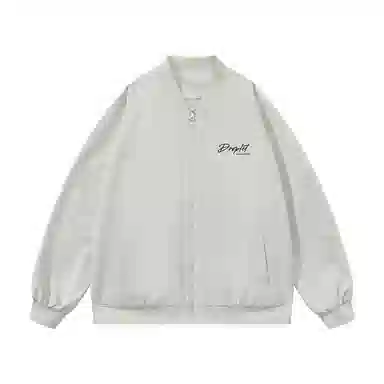 三体 水滴系列 美式复古简约基础款休闲宽松棒球领宽松开衫飞行员服户外工装机能风学生多巴胺日常通勤防风夹克外套 男女同款