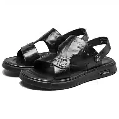 意尔康 牛皮革 舒适时尚 沙滩凉鞋 男款