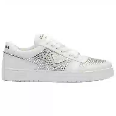 Prada Leather Low Top Sneakers White