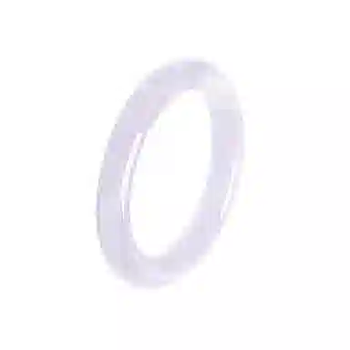 周百福 紫罗兰 新中式淡紫细圆条玉镯荔枝冻紫罗兰芋泥波波色国潮汉服旗袍复古少女镯 玉髓 手镯 女款