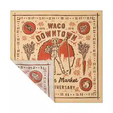 滚烫时光 纯棉西部女郎印花方巾 头巾 男女同款情侣款