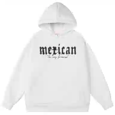 稻草人 美式复古做旧报纸玫瑰花卉字母涂鸦印花宽松休闲重磅外套舒适亲肤百搭打底连帽套头长袖卫衣 男女同款