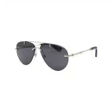 Burberry Metal Logo Aviator Sunglasses Silver
